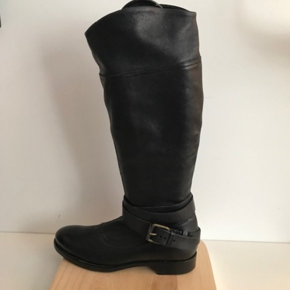 🆕 Buttero| Made in Italy Black Leather Riding Boots Size 38 Brand new - Picture 4 of 16